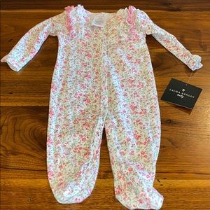 Laura Ashley Snap Floral Footie Sleeper